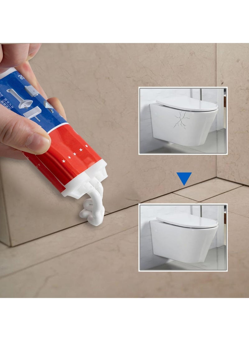 CMGTYYD Cracked Tile Filler, Wall Tile Grout, Adhesive Tile Paste, Grout Sealing Crack Filler, Tile Repair Paste Fast Drying, Chip Filler Paste for Tile Chips, Cracks, Holes, Scratches, 50ML  - Image 2