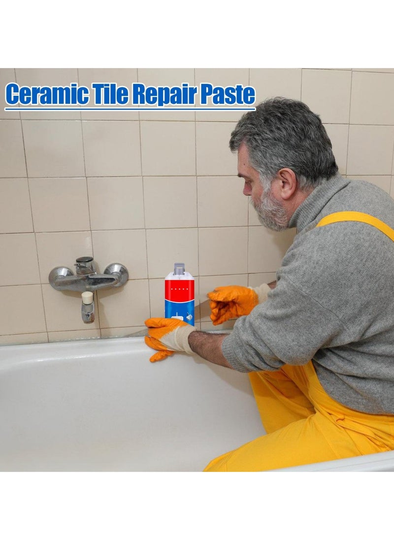 CMGTYYD Cracked Tile Filler, Wall Tile Grout, Adhesive Tile Paste, Grout Sealing Crack Filler, Tile Repair Paste Fast Drying, Chip Filler Paste for Tile Chips, Cracks, Holes, Scratches, 50ML  - Image 3