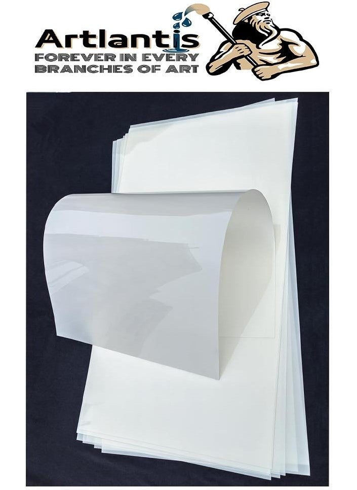 Artlantis - Acetate Paper PVC A4 100 Pieces 100 Micron Photocopy Transparency Transparent A4 Paper 21X29,7 Projector Overhead - Image 1