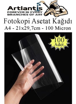 Acetate Paper PVC A4 100 Pieces 100 Micron Photocopy Transparency Transparent A4 Paper 21X29,7 Projector Overhead