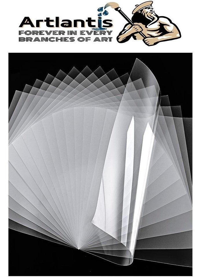 Artlantis - Acetate Paper PVC A4 100 Pieces 100 Micron Photocopy Transparency Transparent A4 Paper 21X29,7 Projector Overhead - Image 1