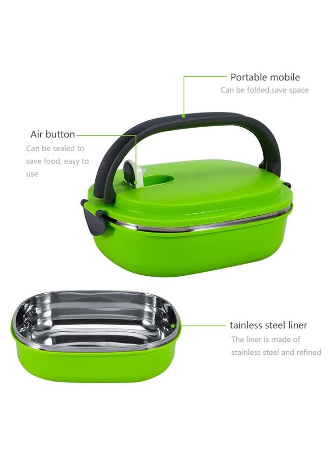 Raguso Thermal Food Box Container, Green Insulated Food Container Safe 1 Layer for Home - Image 4