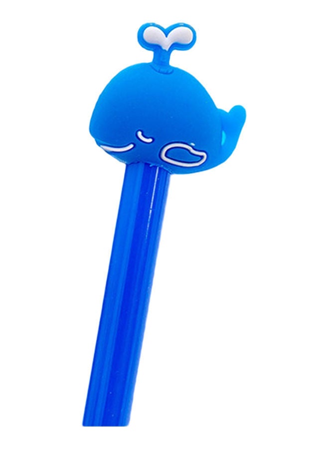 NIBEMINENT 4-Piece Cartoon Sprinkler Whale Modeling Gel Pen Set Blue