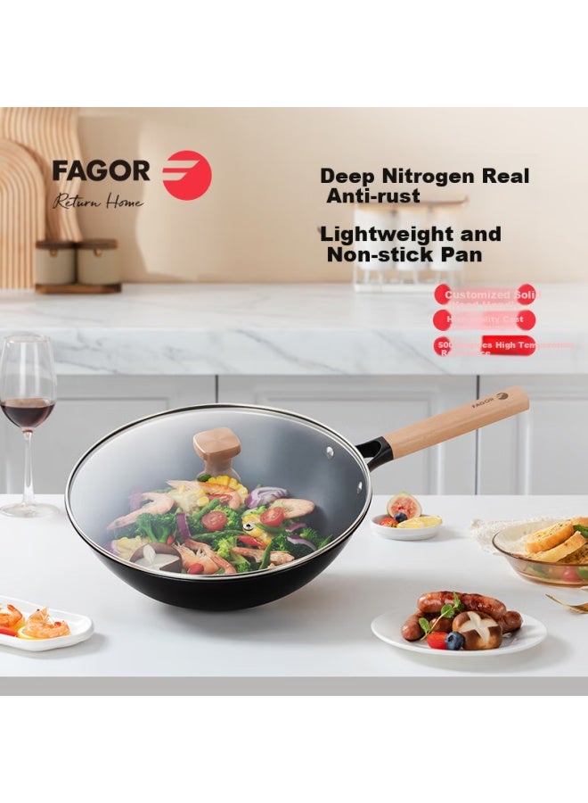 Fagor, Uncoated Nitrided Wok, Fg-hdh3201 - Image 1