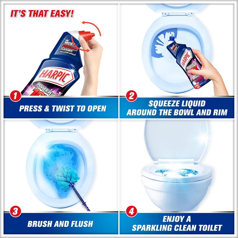 Harpic Power Plus Toilet Cleaner, Lavender Scent, 750ml x 3 - Image 4