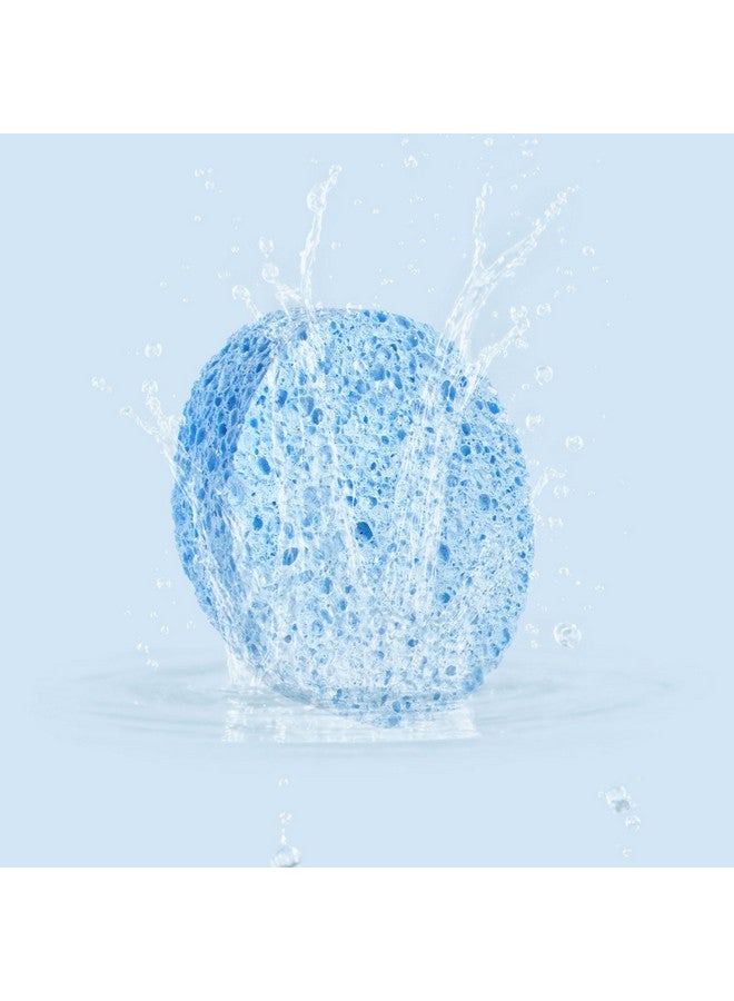 Sevi Bebe Cellulosic Baby Bath Sponge - 100% Natural, Skin Friendly and Soft Bath Sponge for Infants and Toddlers. Natural, Healthy and Hygienic Bathing for Your Little one! (Pack of 1, Blue) - Image 1