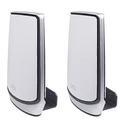 Koroao Metal Wall Mount Holder for Orbi Whole Home Tri-Band Mesh WiFi 6 System/Orbi Ultra(RBK850)(RBK852)(RBK853)/(RBS750)(RBS751)(RBK752)(RBK753)(960/860 Series)/(AX4200)(AX5700)(AX6000) (2-Pack) - Image 1
