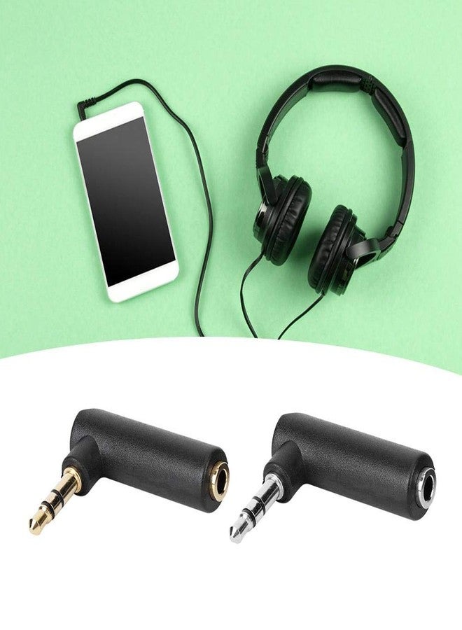 Thincol 10Pcs 3.5mm Audio Adapter, Male to Female Headphone Connector, 90 Degree Right Angle Stereo Earphone Jack Adapter - Image 2