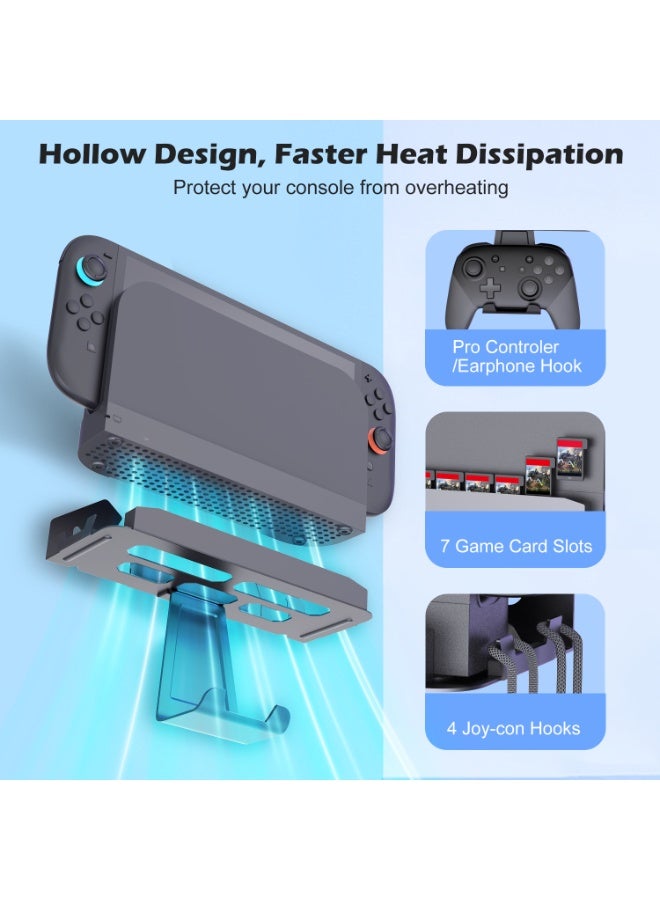 Switch2SwitchOled universal wall-mounted hardware bracket with game card slot, support Pro handle - Image 3