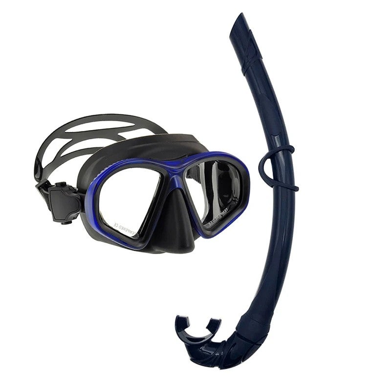 Bluejw Colorful Full Silicone White Black Clear Snorkel Foldable Low Volume Freediving Mask Set for Diving - Image 4