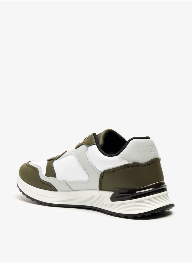 LBL by Shoexpress Men Panelled Low Ankle Sneakers with Lace-Up Closure  - Image 2