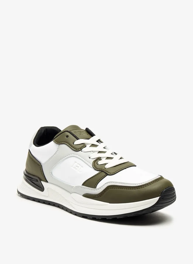 ال بي ال من شو اكسبرس Men Panelled Low Ankle Sneakers with Lace-Up Closure