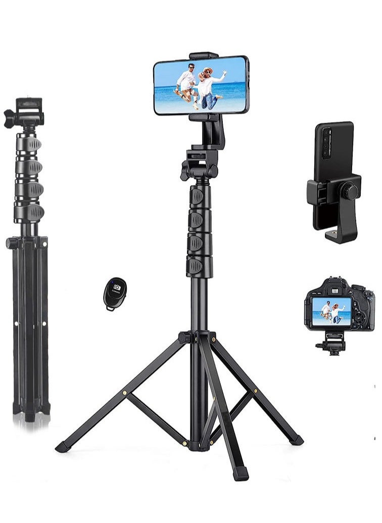 GUDOO 170cm Extendable Phone Tripod with Remote and 360° Rotation Phone Holder Aluminum and Sturdy Selfie Stick Tripod with Wider Legs and Thicker Tube  - Image 1