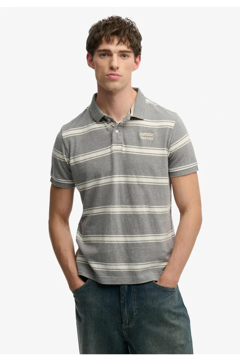 Superdry Vintage Stripe Jersey Polo Shirt
