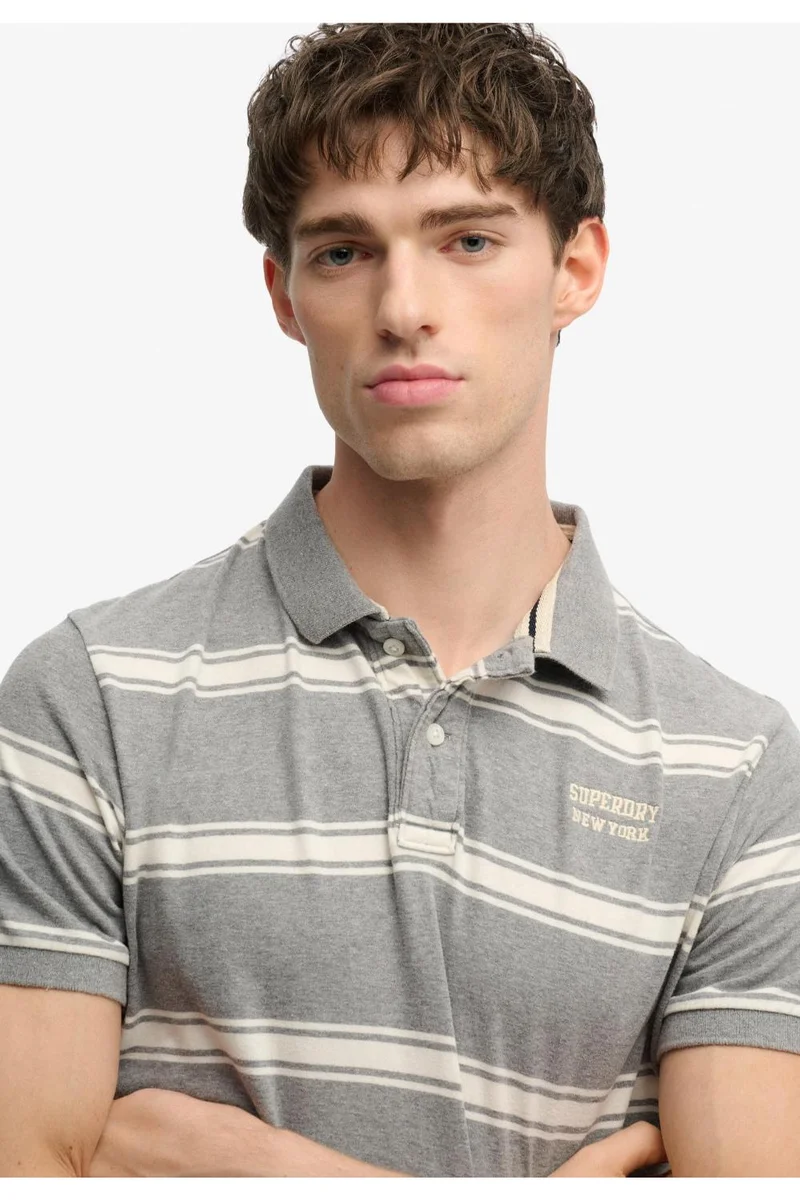 Superdry Vintage Stripe Jersey Polo Shirt