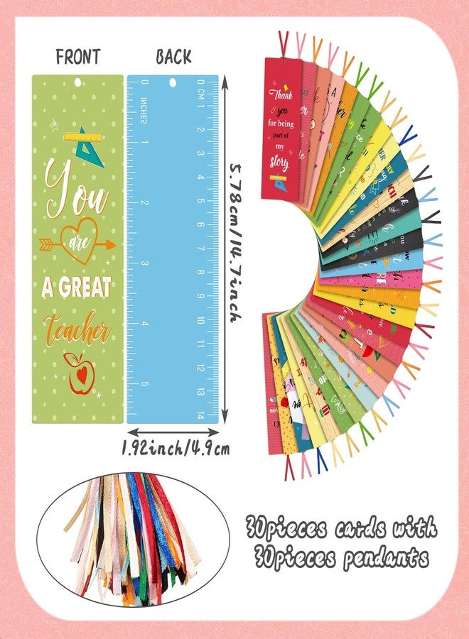 Chinco 120 Pack Teacher Bookmarks Teacher Appreciation Gifts in Bulk Thank You Gifts from Students Christmas Teacher Gifts Graduation Gift Back to School Gift for Teachers Party Favors Classroom Reading - Image 5