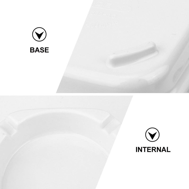 منفضة سجائر مربعة من الخزف الأبيض متينة للاستخدام الخارجي في الفناء أو المنزل - Image 4