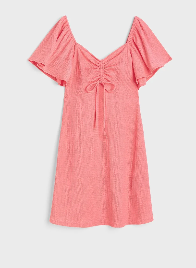 H&M Flutter Sleeve Dress