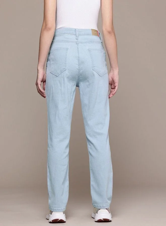 Freehand  Women Slim Fit Solid Mid Rise Jeans  | Best Price UAE