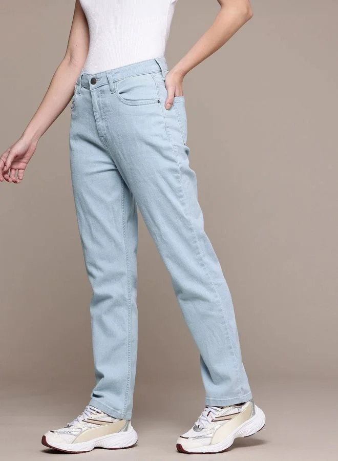 Freehand  Women Slim Fit Solid Mid Rise Jeans  | Best Price UAE