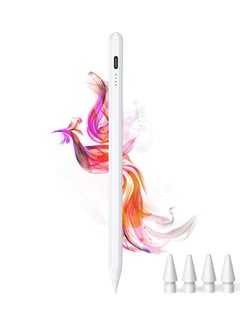 قلم شاشة لجهاز iPad مع وظيفة رفض راحة اليد، قلم نشط متوافق (2018-2023) Apple iPad Pro 11/12.9 بوصة، iPad 10/9/8/7/6th، iPad Air 5/4/3 الجيل، iPad Mini 6/ الجيل الخامس