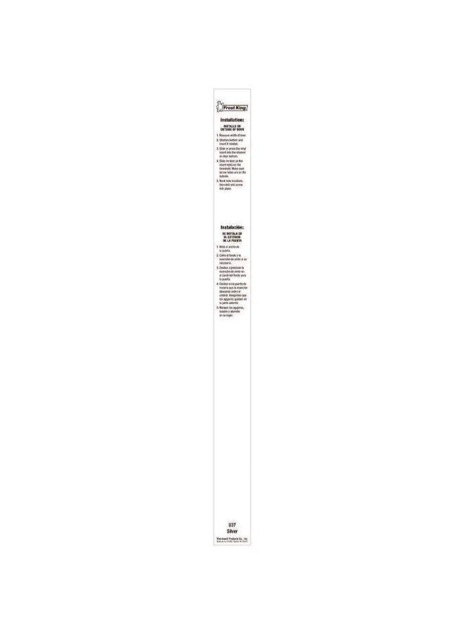 فروست كينج مانع تسرب أسفل الباب شكل L مع غطاء تصريف وحشوة فينيل فضي 1-3/4 × 36 بوصة U37H - Image 5