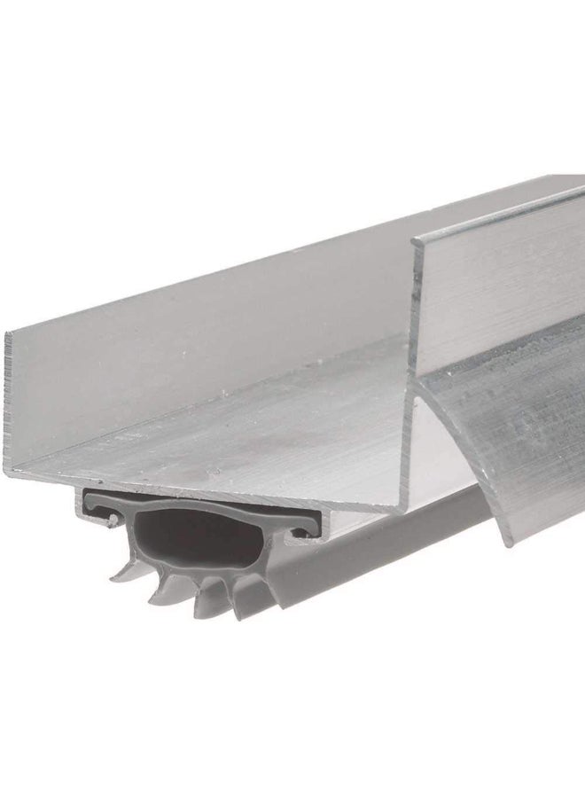 فروست كينج مانع تسرب أسفل الباب شكل L مع غطاء تصريف وحشوة فينيل فضي 1-3/4 × 36 بوصة U37H - Image 3