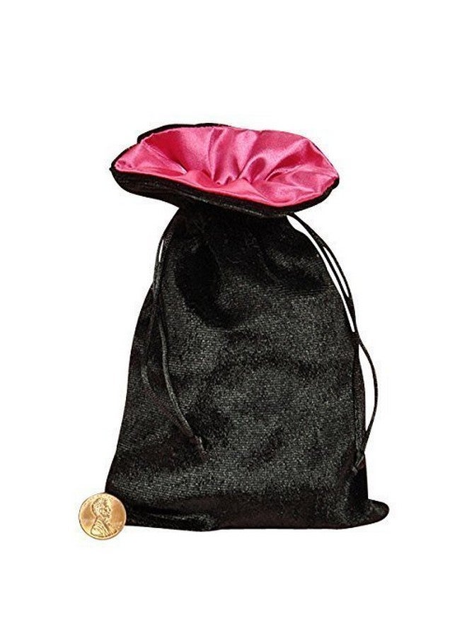 Paper Mart Tarot/rune Bag: Black Velvet and Pink Satin Bag by Paper Mart