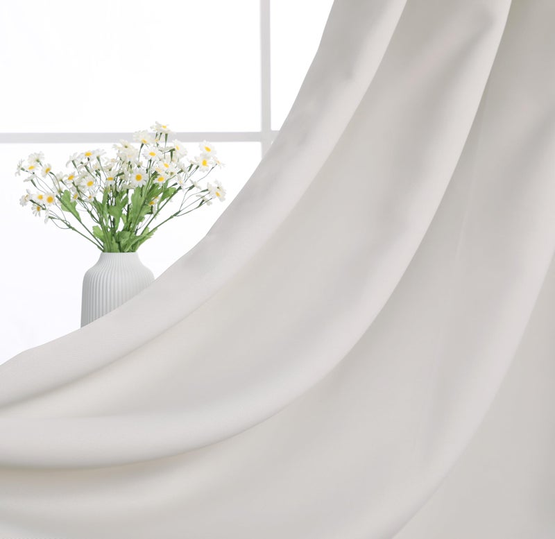 INLINAS 52W x 96L Inch Blackout Curtains for Bedroom  Thermal Insulated  Noise Reduction  Energy Saving Curtain Set of 2 Panels  Light Beige - Image 4