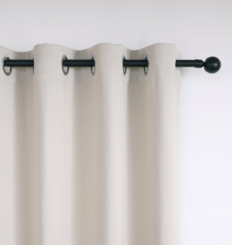 INLINAS 52W x 96L Inch Blackout Curtains for Bedroom  Thermal Insulated  Noise Reduction  Energy Saving Curtain Set of 2 Panels  Light Beige - Image 5
