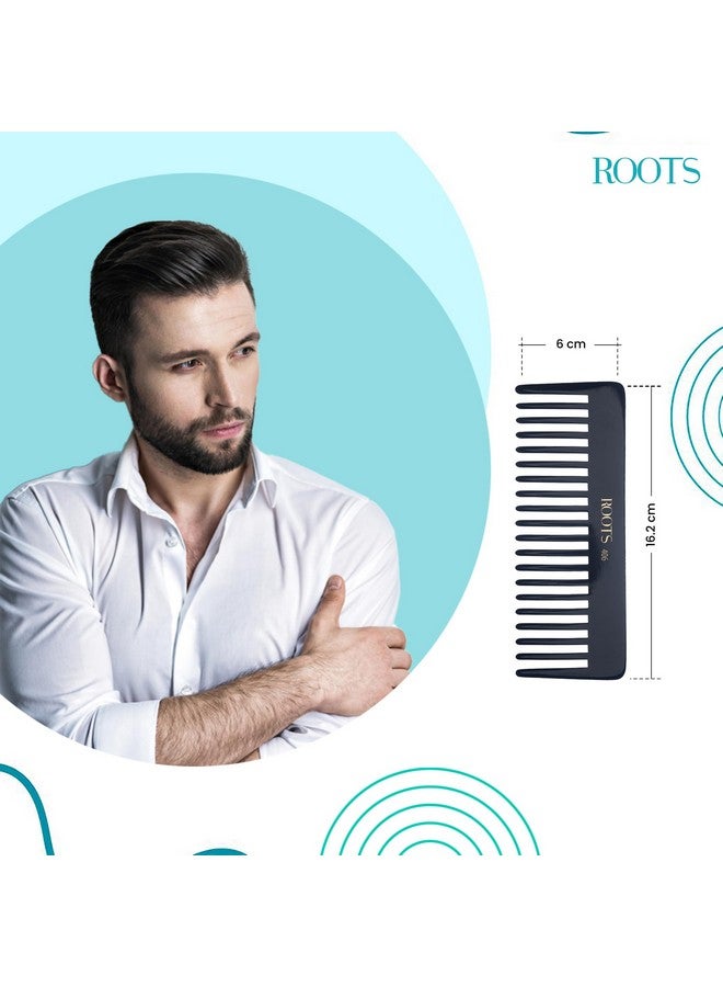 Roots Roots - Professional Brown Detangling & Shampoo Combs - Hair Comb For Men and Women - Style your Hair Hassle-Free - Light Weight For Healthy & Stylish Hair - Pack of 1- Module No.406  - Image 4