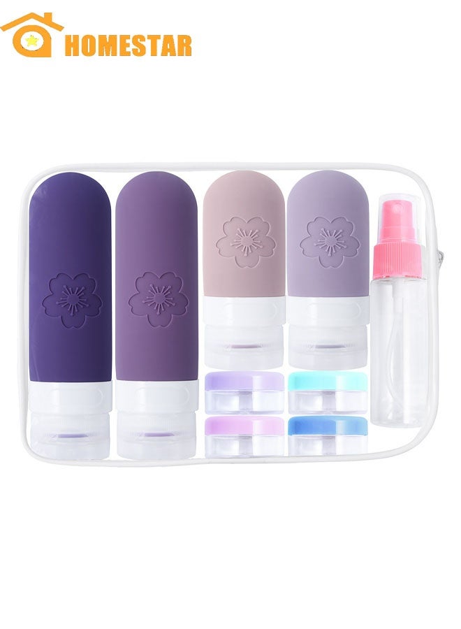 17 Pack Silicone Travel Bottles Set, Travel Size Toiletries, Leakproof Travel Bottles for Toiletries, Travel Accessories for Women, Airplane Travel Essentials, Travel Containers for Toiletries - Image 1