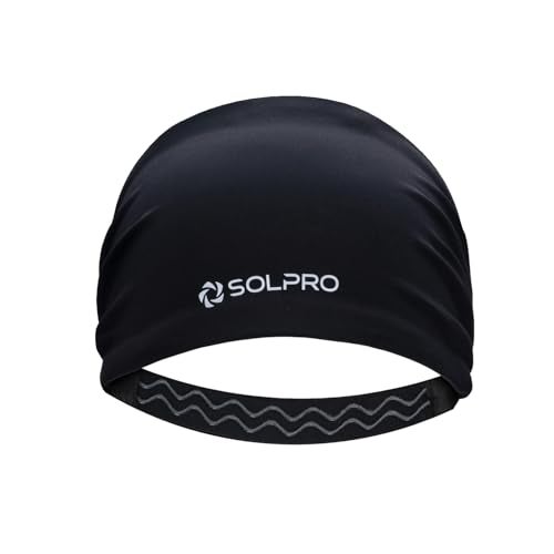 Solpro Valor Head Band | Sweat-Wicking, Non-Slip Bands for Workouts & Sports (Black) - Image 1