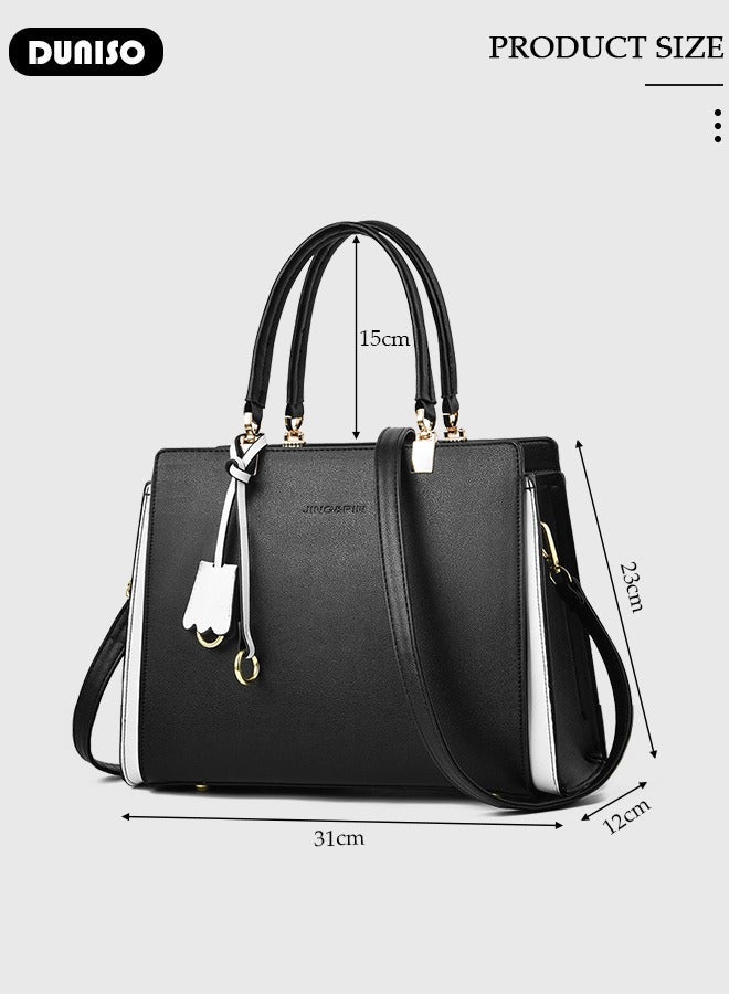 DUNISO Women's Fashion Handbag Faux Leather Crossbody Bag For Women  Large Capacity Magnetic buckle Tote Bags Top Handle Satchel Fashionable Travel Shoulder Bag For Ladies - Image 4