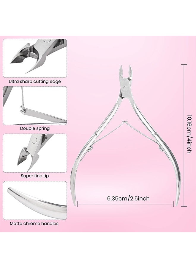 Peachjoy Cuticle Trimmer Cuticle Nippers, Super Sharp Dead Skin Clipper, Professional Stainless Steel Pedicure Manicure Tools, Suitable for Women Men, Home Salon Use (Silver)  - Image 3