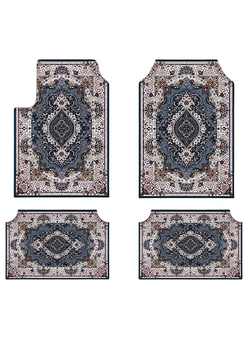 INSIJAM 4PCS Premium Automotive Floor Mats  Scratch-Proof Car Interior Protection Fit Easy Maintenance Compatible with Vehicles SUVs And Trucks Car Mats For Car Flooring - Image 1
