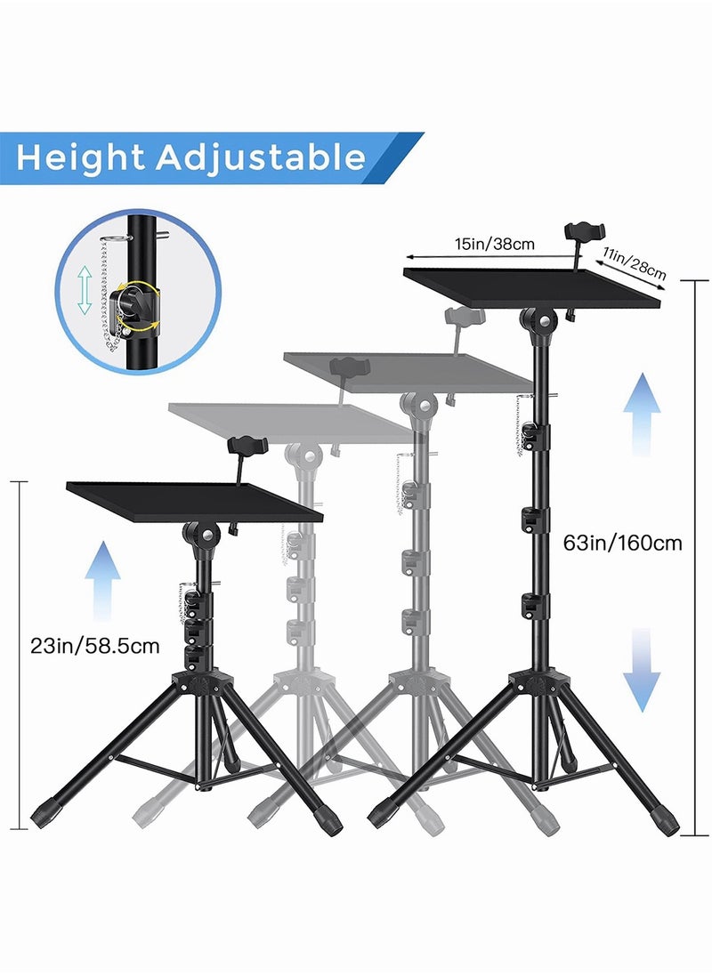 Generic Projector Stand Tripod, Laptop Floor Stand Adjustable Height 23 to 63 Inches, Multifunctional Projector Tripod Stand for Office Home Theater, Projector Stand for Outdoor Movies  - Image 2