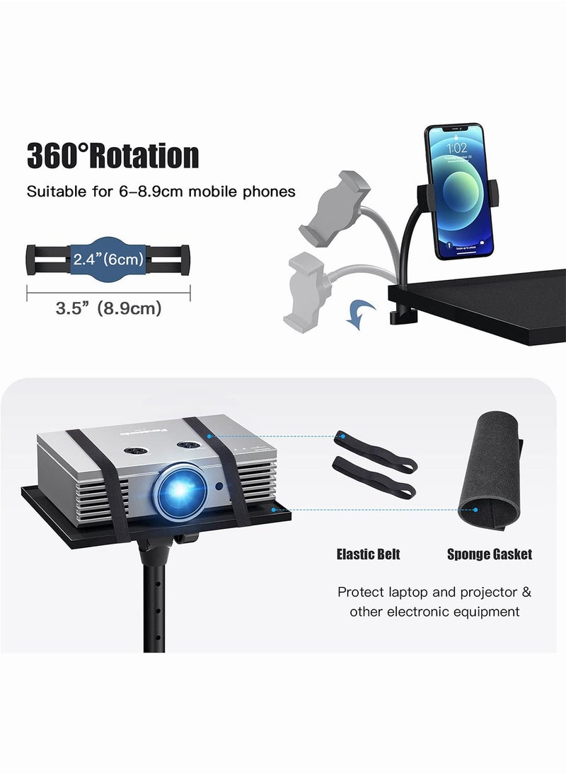 Generic Projector Stand Tripod, Laptop Floor Stand Adjustable Height 23 to 63 Inches, Multifunctional Projector Tripod Stand for Office Home Theater, Projector Stand for Outdoor Movies  - Image 5