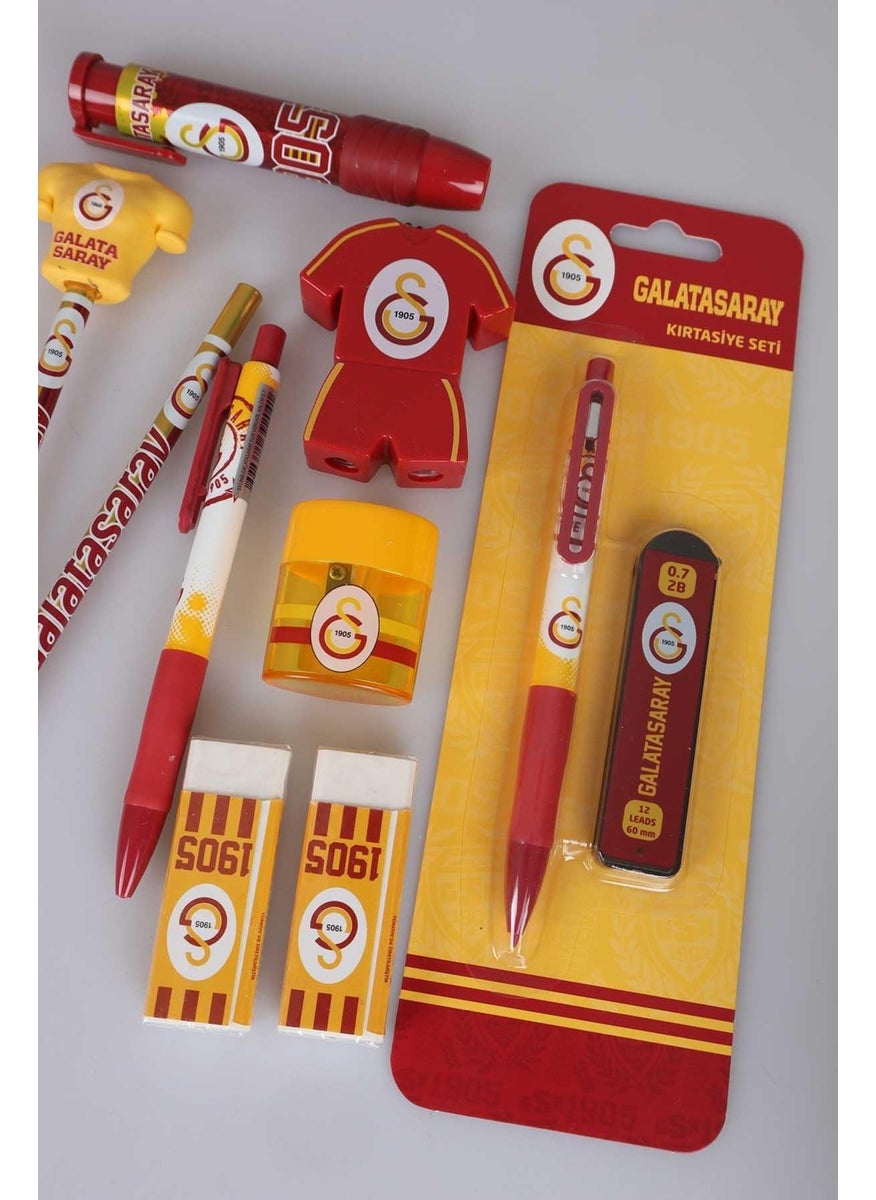 L.o.l. Surprise! - Dekomus Licensed Galatasaray 12 Piece Stationery Set Eraser Top Pencil, Uniform Design Sharpener - Image 1
