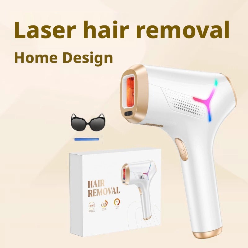 جهاز إزالة الشعر بالليزر IPL المنزلي، بدون ألم، أبيض - Image 1