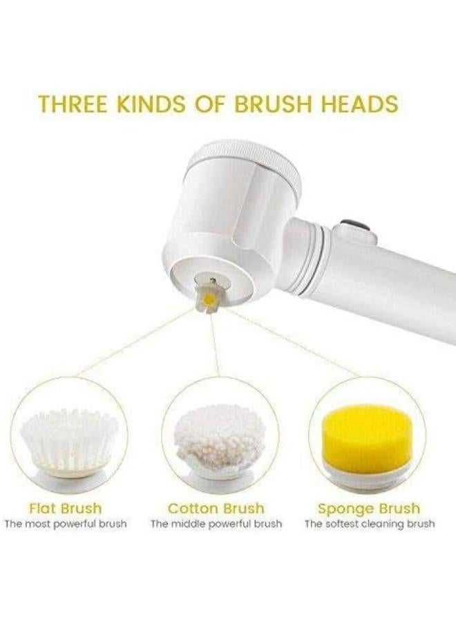 5 In 1 Electric Magic Cleaning Brush For Kitchen Bathroom Tub Shower Tile Carpet Bidet Sofas, Cordless Battery Powered Scrubber & 3 Brush Heads - Image 2
