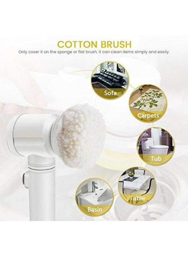 5 In 1 Electric Magic Cleaning Brush For Kitchen Bathroom Tub Shower Tile Carpet Bidet Sofas, Cordless Battery Powered Scrubber & 3 Brush Heads - Image 4