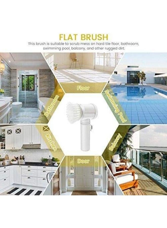 5 In 1 Electric Magic Cleaning Brush For Kitchen Bathroom Tub Shower Tile Carpet Bidet Sofas, Cordless Battery Powered Scrubber & 3 Brush Heads - Image 3