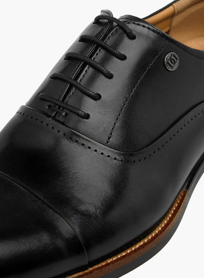 DUCHINI BLACK Men Lace-Up Leather Oxford Shoes for Men | Best Price UAE