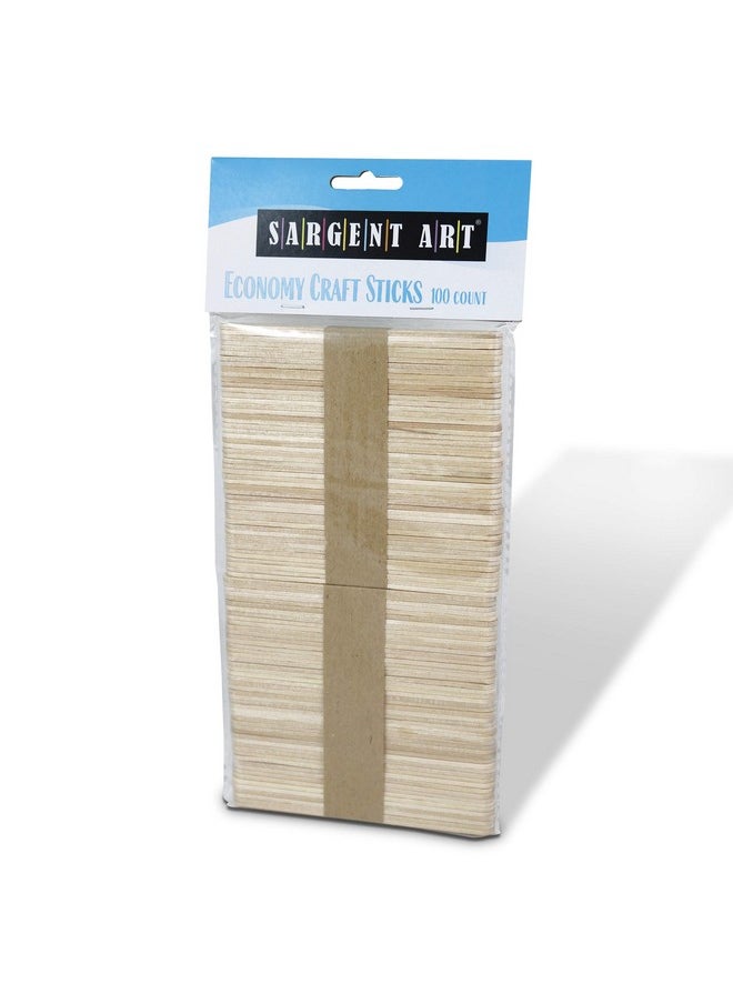 SARGENT ART Economy Craft Sticks Wood 100 Piece Perfect Wooden Craft Sticks  - Image 2