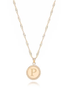 18K Gold 'P' Pendant Necklace
