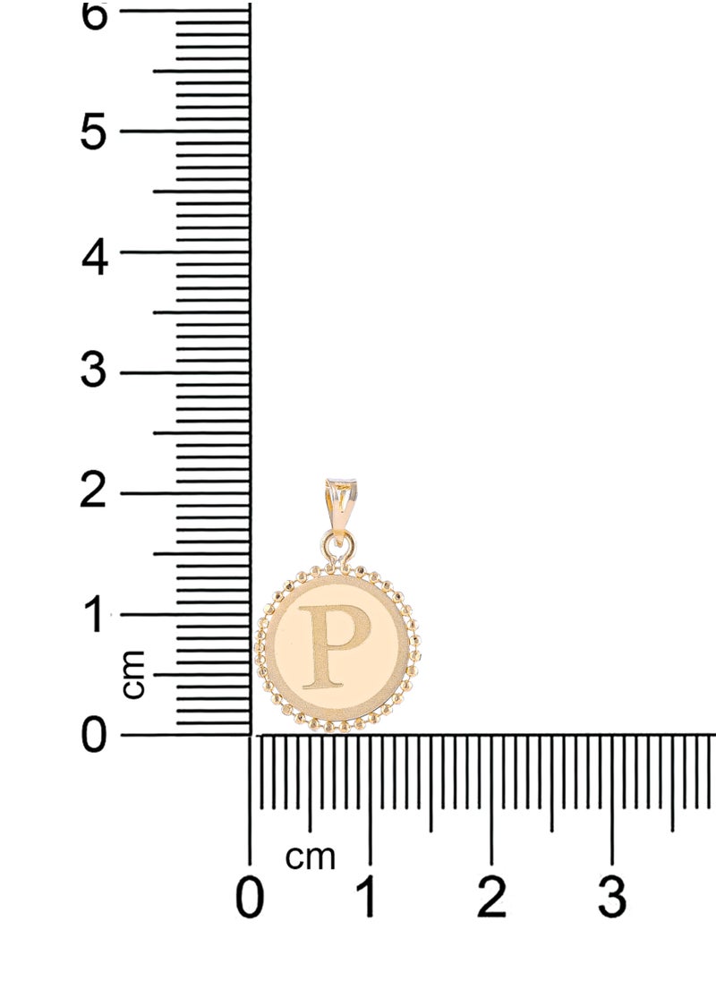 BAFLEH JEWELLERY - 18K Gold 'P' Pendant Necklace - Image 1