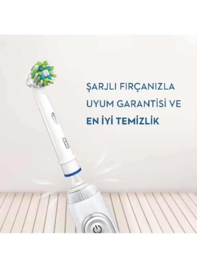 Oral-B Pro Sensitive Clean Electric Toothbrush Head, X-Shaped & Extra Soft Bristles for Gentle Brushing & Plaque Removal, Pack of 4 Toothbrush Heads, White - Image 4
