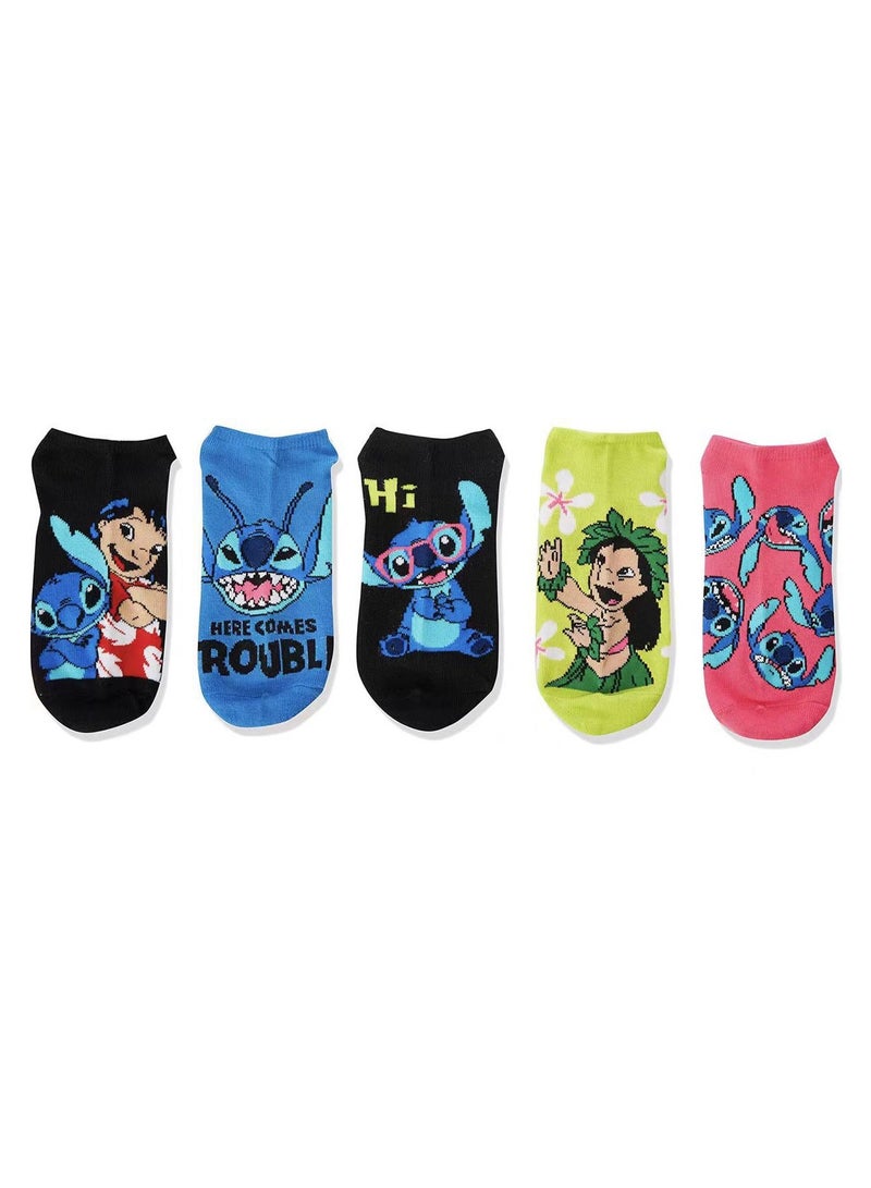 STITCH 5 pairs of Stitch Women's Short Socks, Women's Socks, Cute Cartoon Anime Socks
