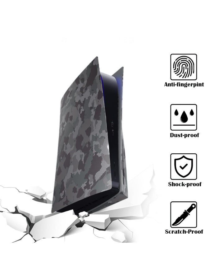 NXT Faceplate Cover Shell for PS5 Disc Edition Console Face Plates, Playstation 5 Accessories Protective Replacement Panels (Gray Camouflage) - Image 5